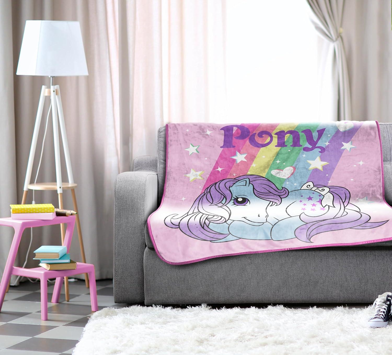 imageJay Franco Bluey amp Bingo Plush Throw Blanket for Boys amp Girls 46 x 60 Soft Fleece Kids Blanket for Bedroom Couch amp Travel Official Licensed ProductPink My Little Pony