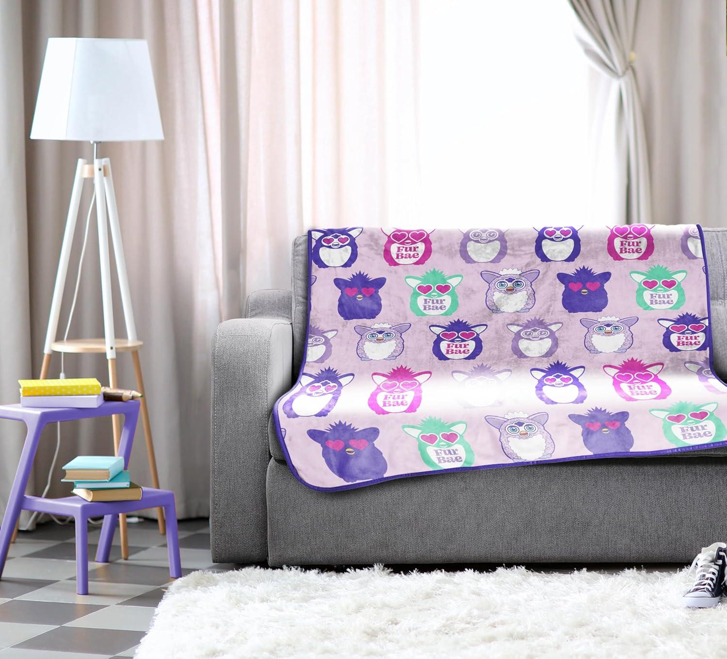 imageJay Franco Bluey amp Bingo Plush Throw Blanket for Boys amp Girls 46 x 60 Soft Fleece Kids Blanket for Bedroom Couch amp Travel Official Licensed ProductPurple Furby