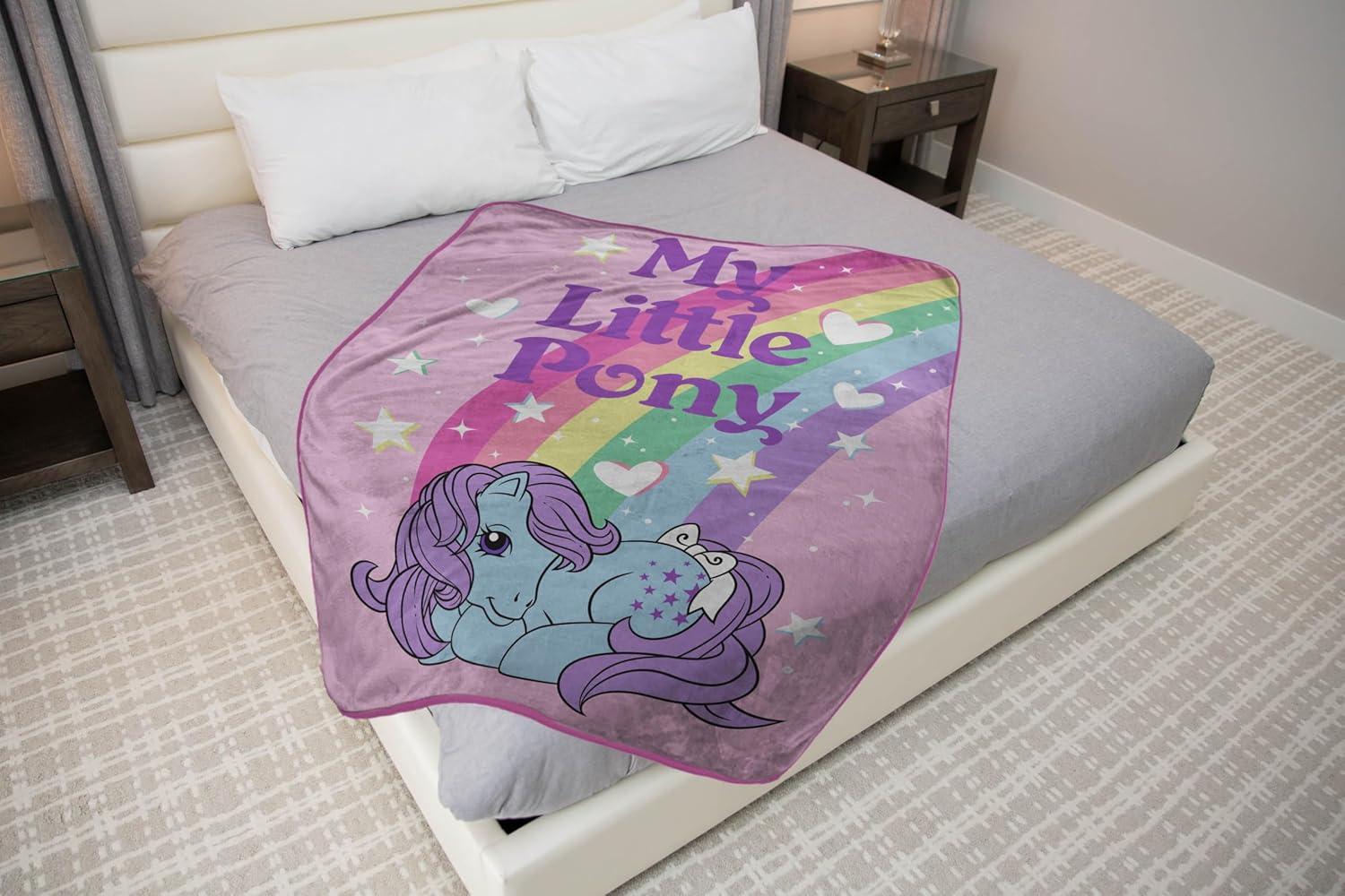 imageJay Franco Bluey amp Bingo Plush Throw Blanket for Boys amp Girls 46 x 60 Soft Fleece Kids Blanket for Bedroom Couch amp Travel Official Licensed ProductPink My Little Pony