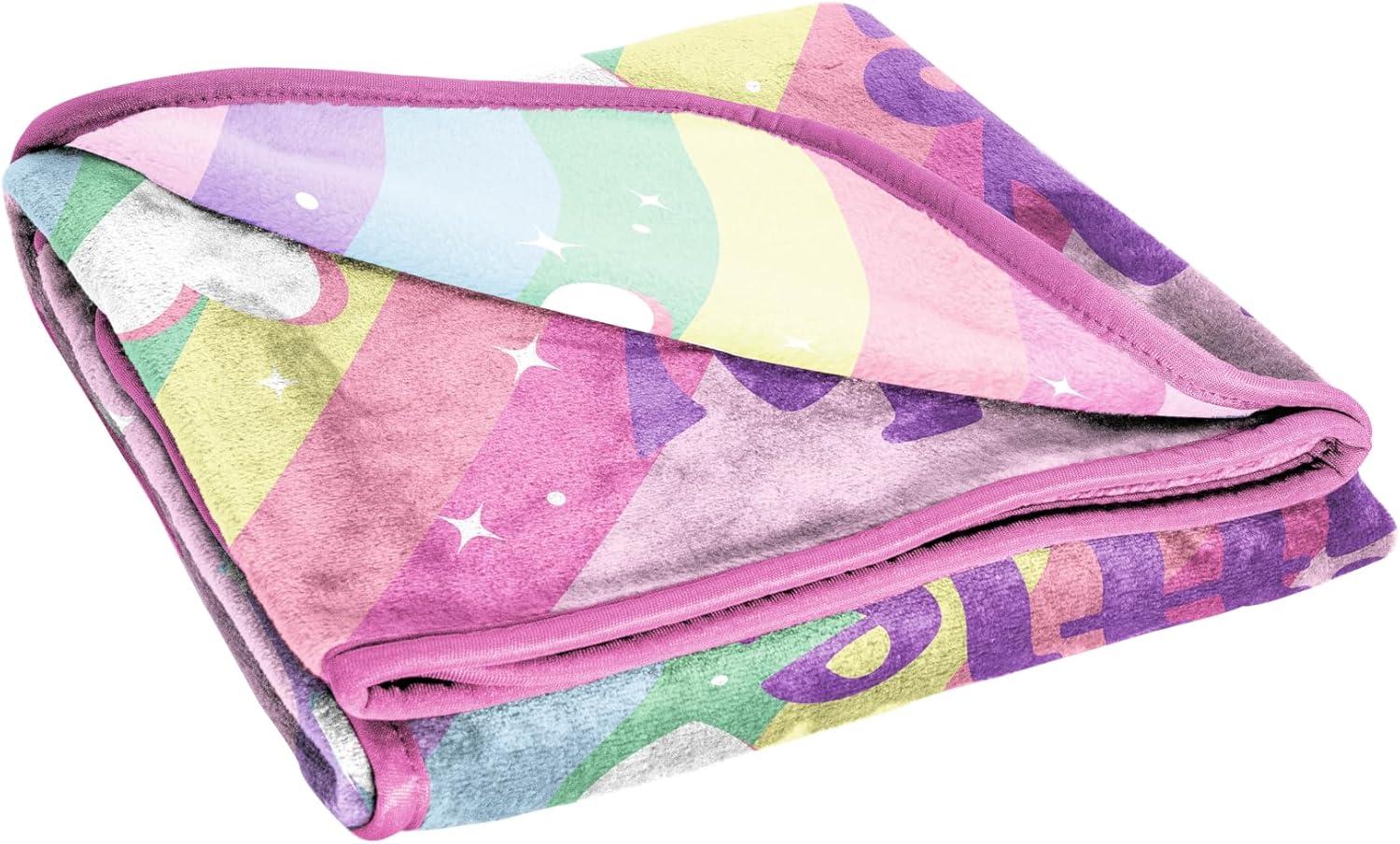 imageJay Franco Bluey amp Bingo Plush Throw Blanket for Boys amp Girls 46 x 60 Soft Fleece Kids Blanket for Bedroom Couch amp Travel Official Licensed ProductPink My Little Pony