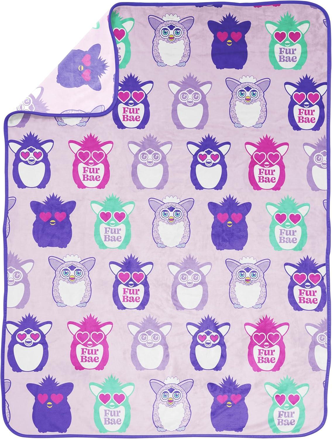 imageJay Franco Bluey amp Bingo Plush Throw Blanket for Boys amp Girls 46 x 60 Soft Fleece Kids Blanket for Bedroom Couch amp Travel Official Licensed ProductPurple Furby