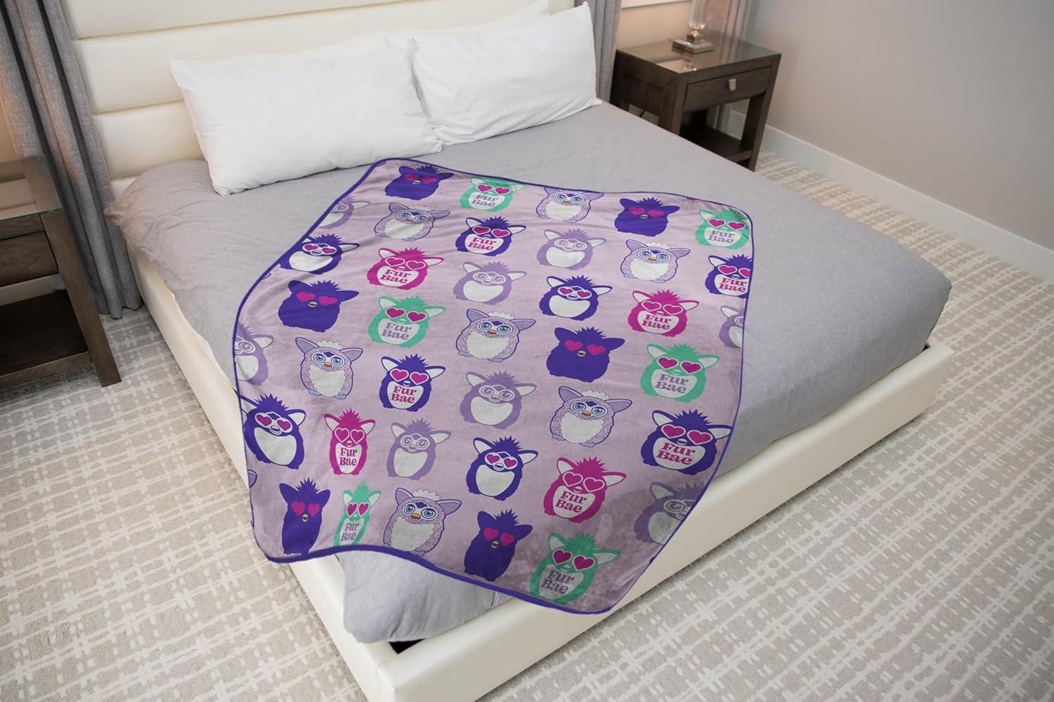imageJay Franco Bluey amp Bingo Plush Throw Blanket for Boys amp Girls 46 x 60 Soft Fleece Kids Blanket for Bedroom Couch amp Travel Official Licensed ProductPurple Furby