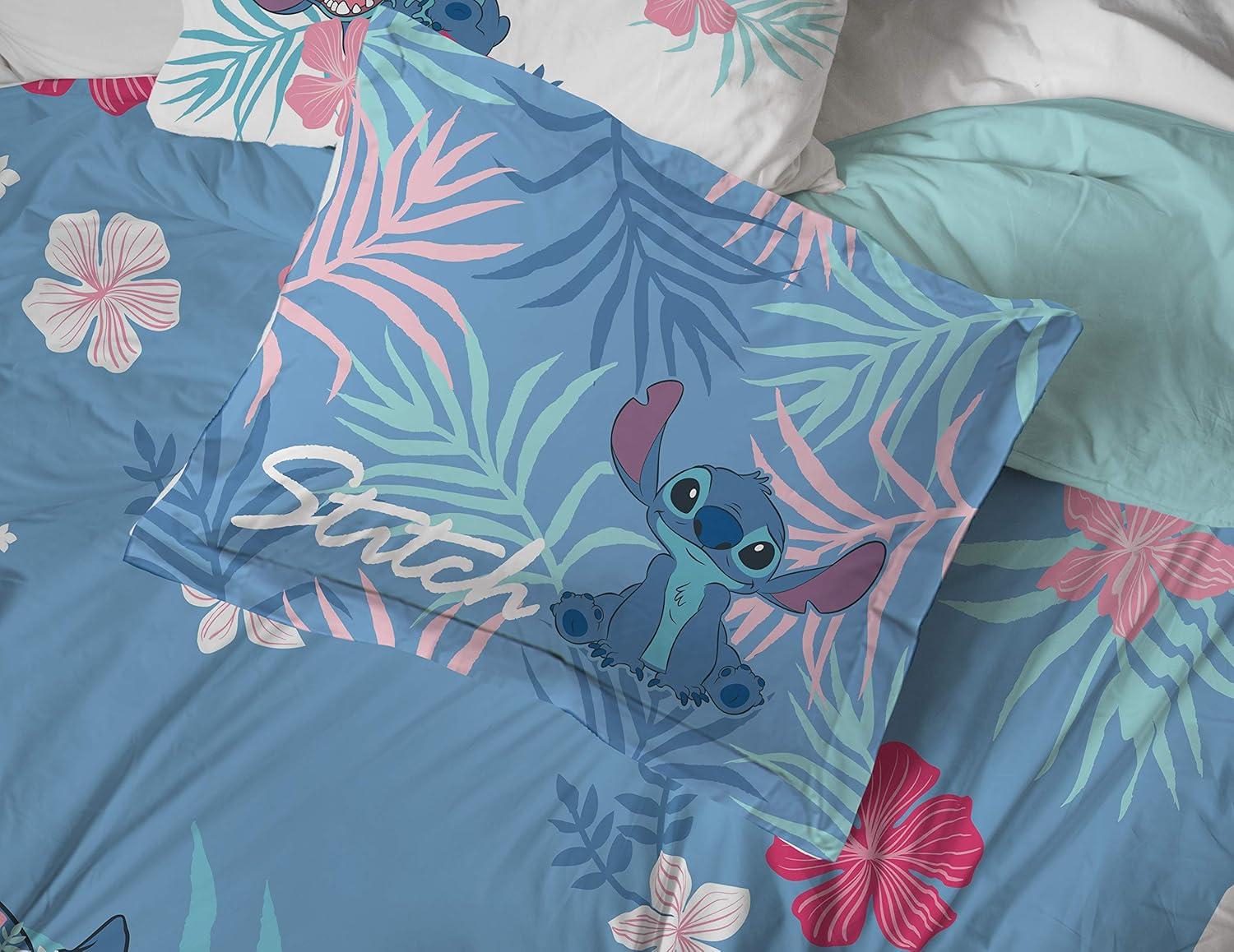 imageJay Franco Bluey amp Bingo Twin Comforter Set 5 Piece Bed Set Includes Sheet Set amp Pillow Covers Super Soft Clouds amp Stars Kids BeddingBlue Lilo Stitch