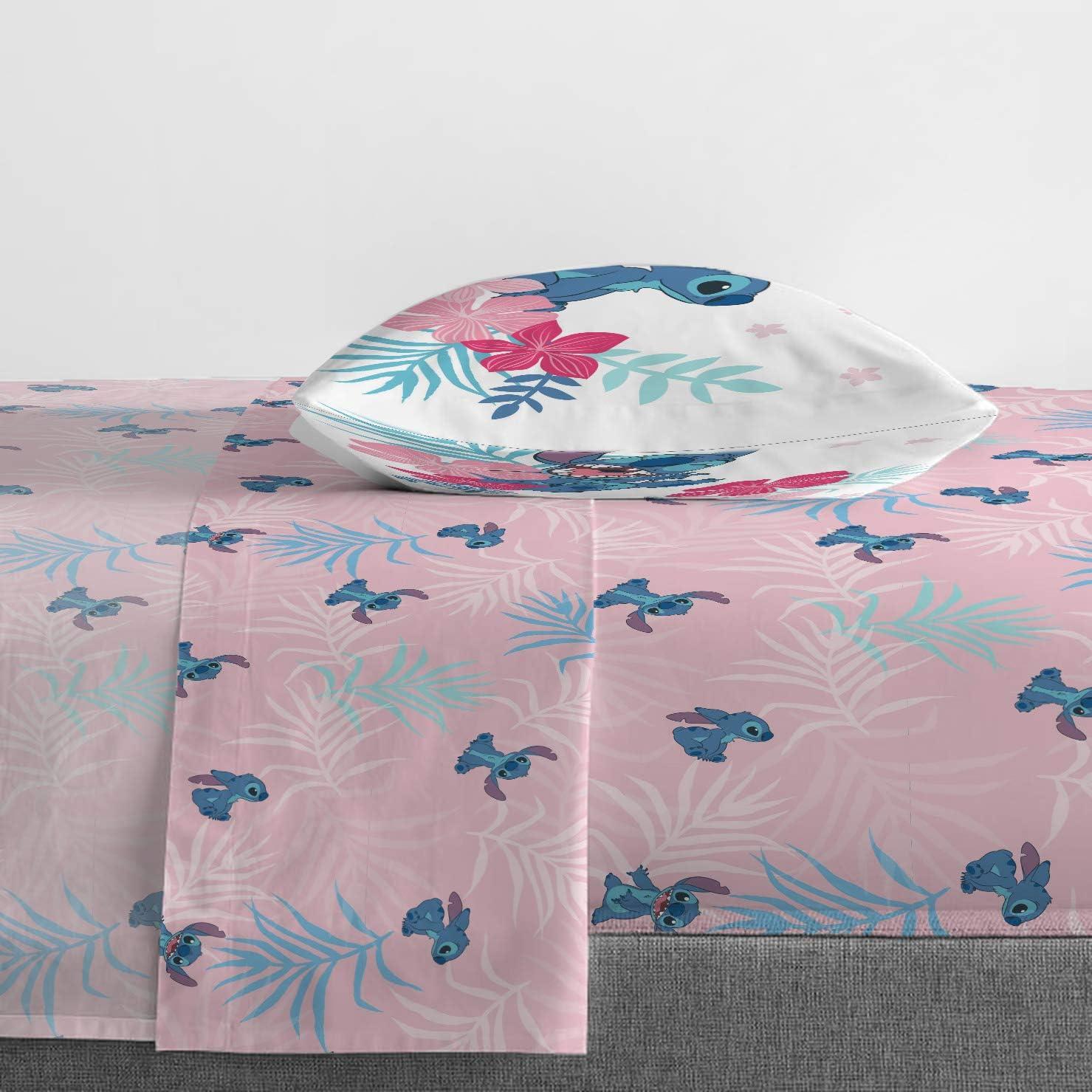imageJay Franco Bluey amp Bingo Twin Comforter Set 5 Piece Bed Set Includes Sheet Set amp Pillow Covers Super Soft Clouds amp Stars Kids BeddingBlue Lilo Stitch