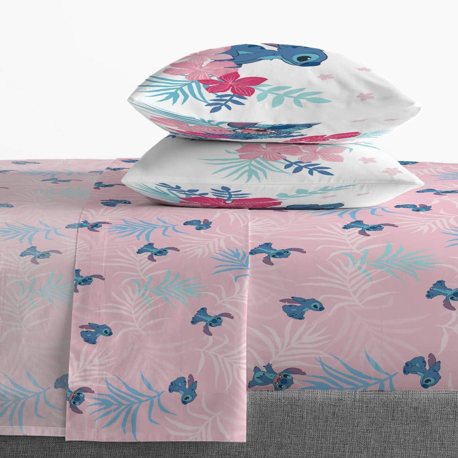 imageJay Franco Bluey amp Bingo Twin Comforter Set 5 Piece Bed Set Includes Sheet Set amp Pillow Covers Super Soft Clouds amp Stars Kids BeddingBlue Lilo Stitch