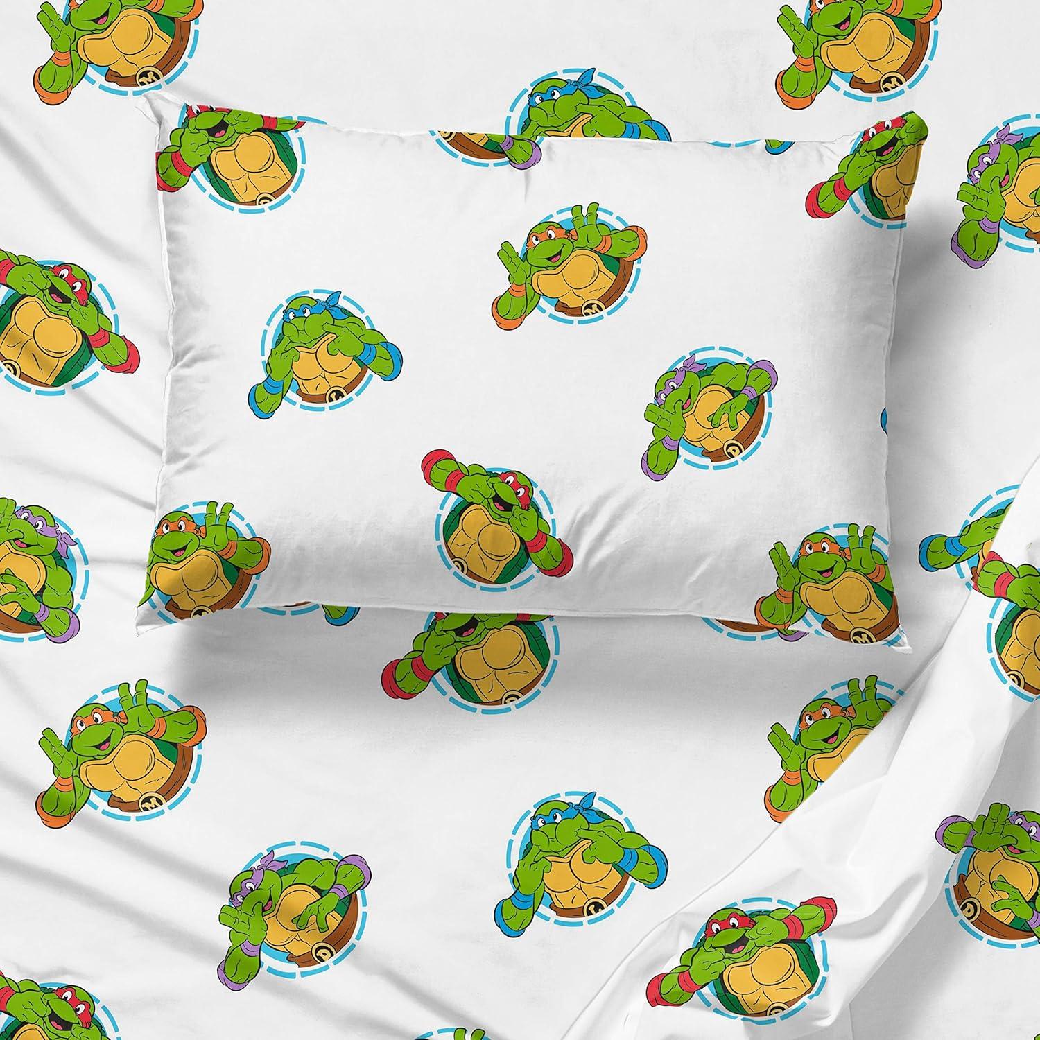 imageJay Franco Bluey amp Bingo Twin Comforter Set 5 Piece Bed Set Includes Sheet Set amp Pillow Covers Super Soft Clouds amp Stars Kids BeddingGreen Tmnt