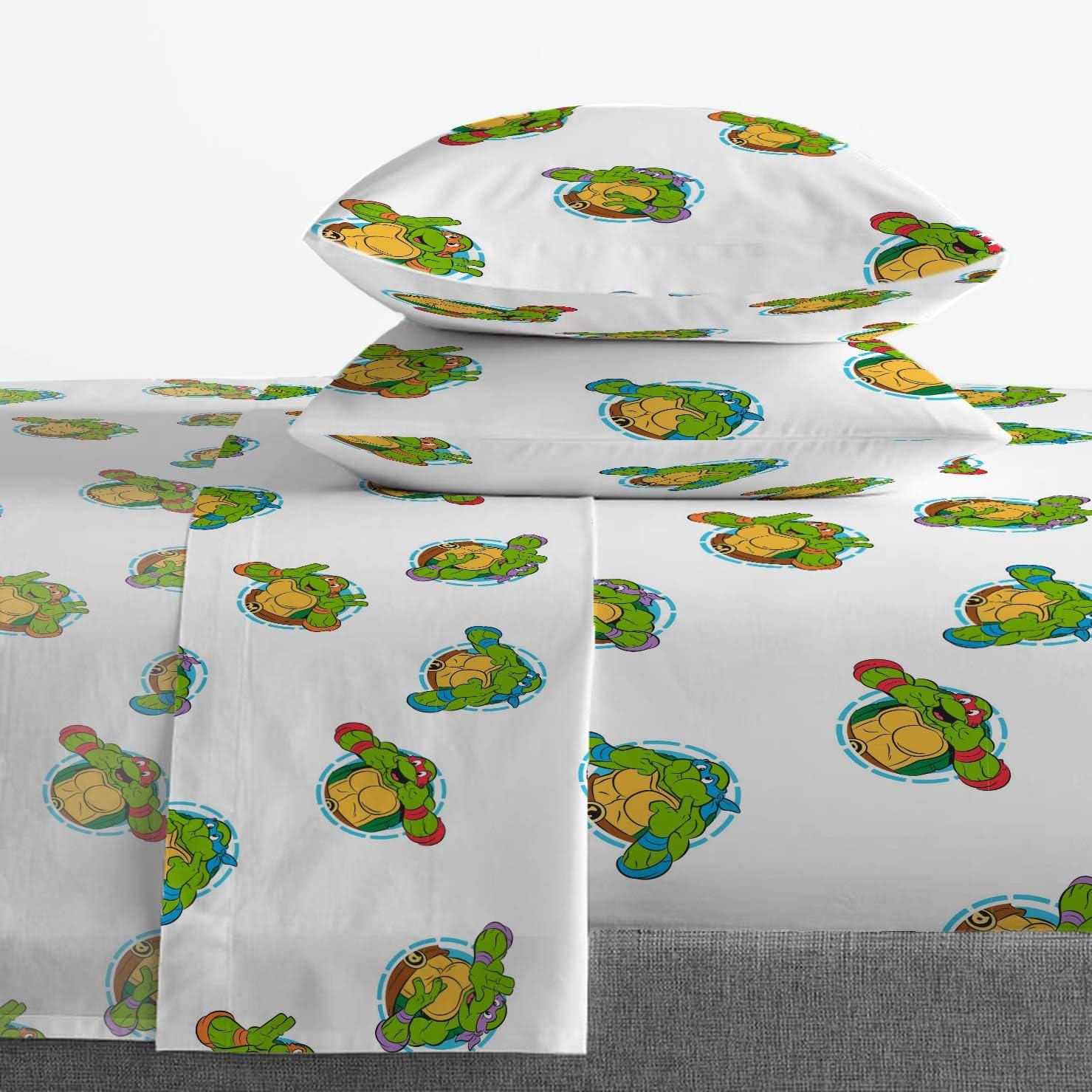 imageJay Franco Bluey amp Bingo Twin Comforter Set 5 Piece Bed Set Includes Sheet Set amp Pillow Covers Super Soft Clouds amp Stars Kids BeddingGreen Tmnt