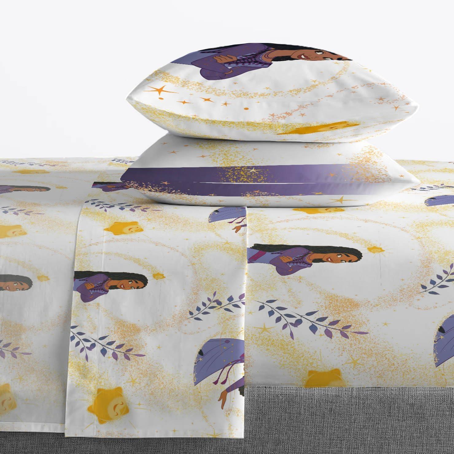imageJay Franco Bluey amp Bingo Twin Comforter Set 5 Piece Bed Set Includes Sheet Set amp Pillow Covers Super Soft Clouds amp Stars Kids BeddingPurple Wish
