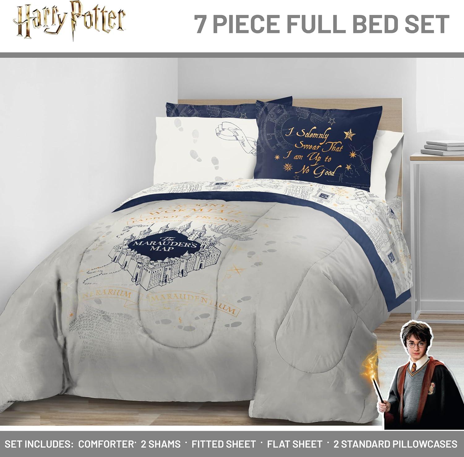 imageJay Franco Kids Comforter Set Includes Sheets and Pillow Covers Soft and Cozy Bed Set for Stylish Room Decor Blue Bluey 5 Piece Twin Size BeddingBeige Harry Potter