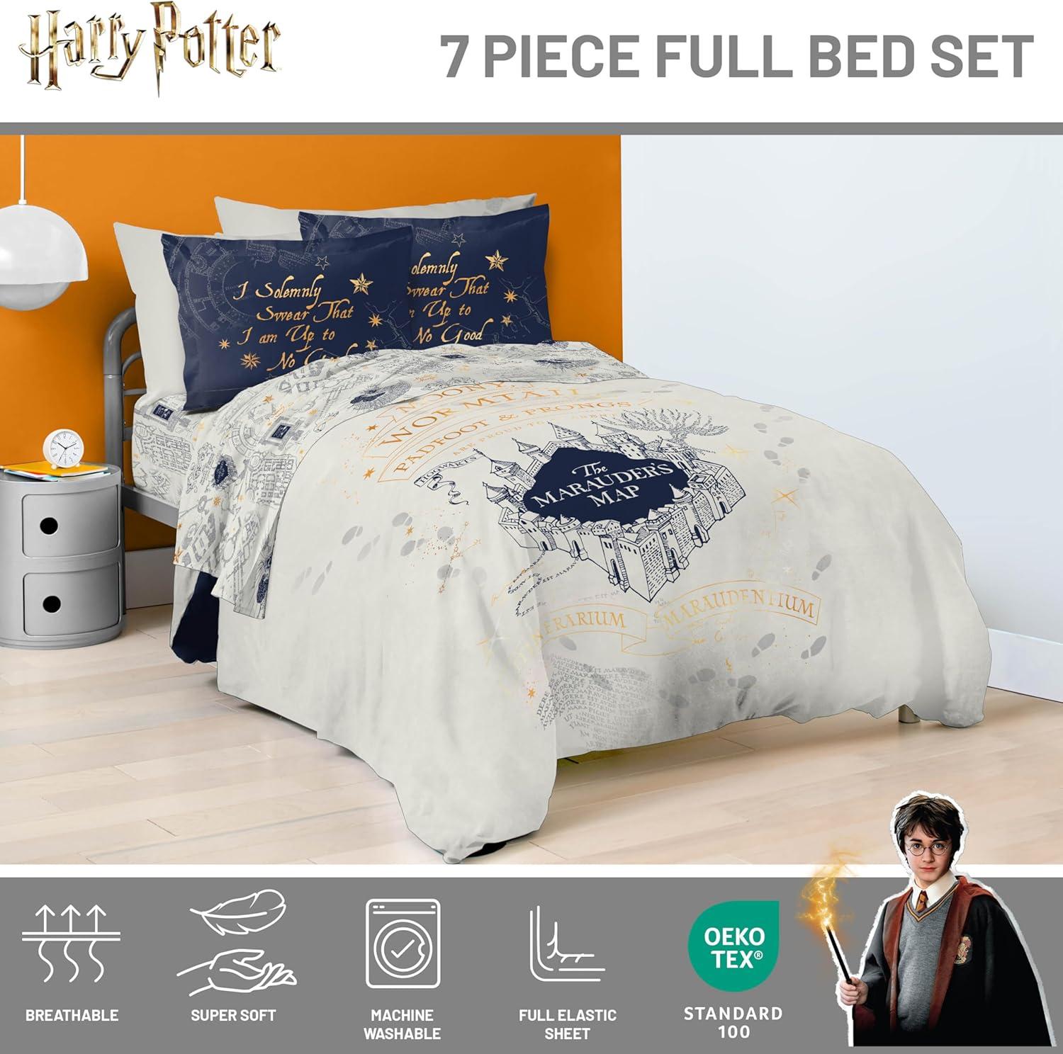 imageJay Franco Kids Comforter Set Includes Sheets and Pillow Covers Soft and Cozy Bed Set for Stylish Room Decor Blue Bluey 5 Piece Twin Size BeddingBeige Harry Potter