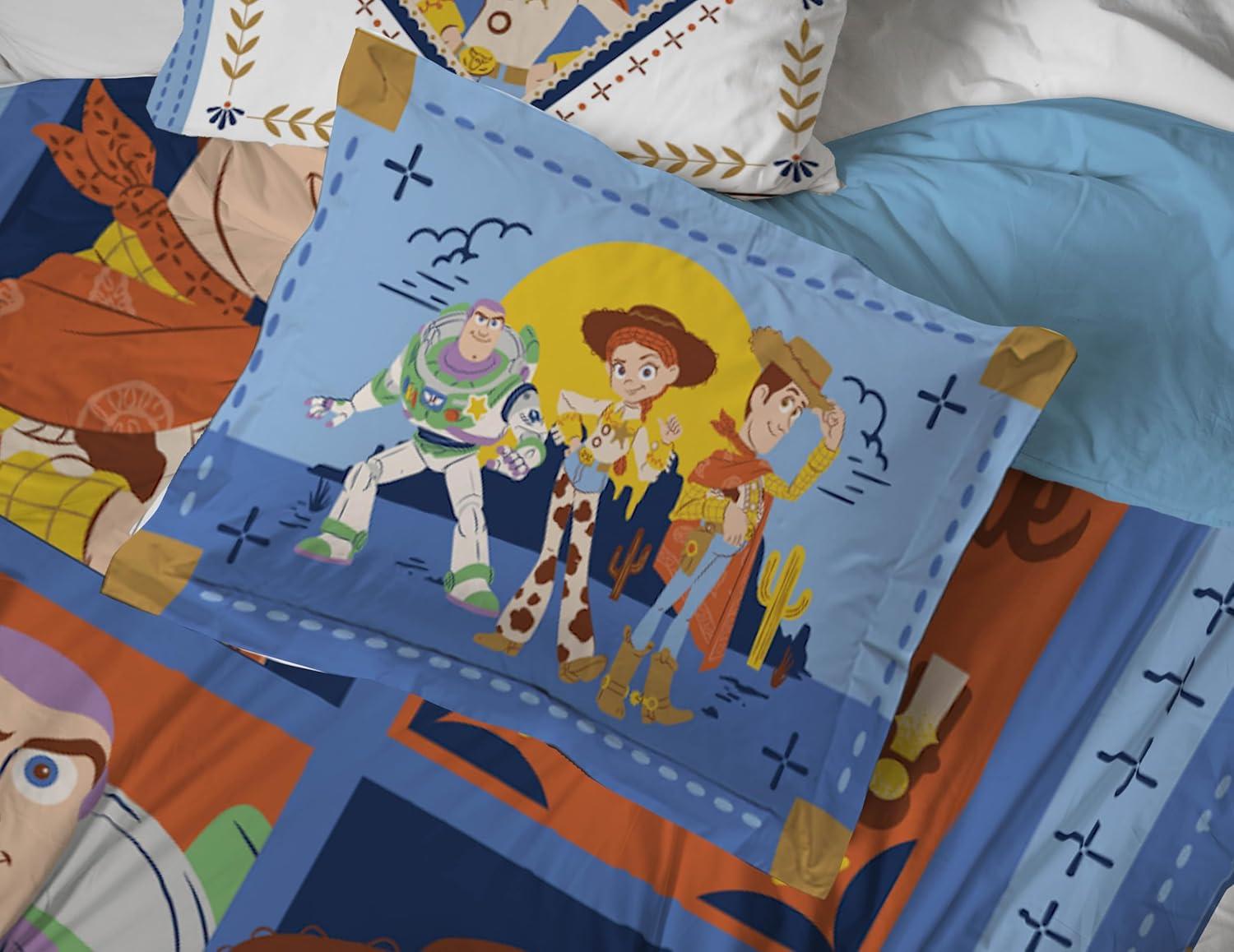 imageJay Franco Kids Comforter Set Includes Sheets and Pillow Covers Soft and Cozy Bed Set for Stylish Room Decor Blue Bluey 5 Piece Twin Size BeddingBlue Toy Story
