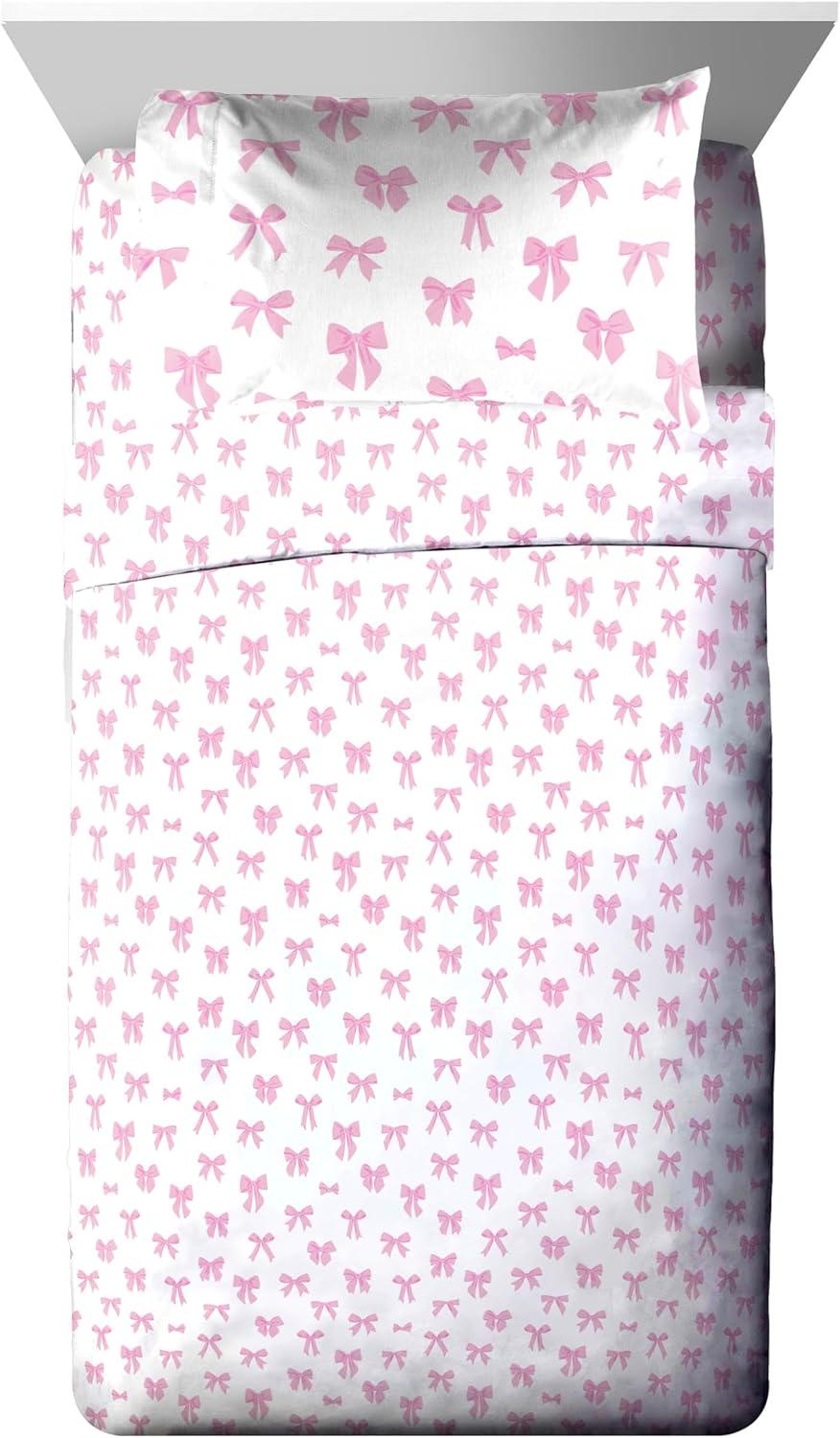 imageJay Franco Kids Comforter Set Includes Sheets and Pillow Covers Soft and Cozy Bed Set for Stylish Room Decor Blue Bluey 5 Piece Twin Size BeddingPink Cowgirl