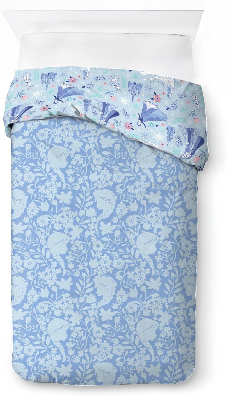 imageJay Franco Kids Duvet Cover Set 3 Piece Super Soft Bedding with Sham Pillowcase Cover ONLY Comforter Not Included Multi Bluey QueenBlue Frozen