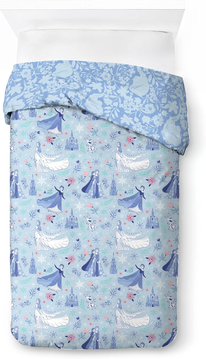 imageJay Franco Kids Duvet Cover Set 3 Piece Super Soft Bedding with Sham Pillowcase Cover ONLY Comforter Not Included Multi Bluey QueenBlue Frozen