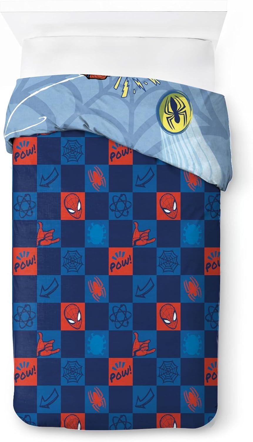 imageJay Franco Kids Duvet Cover Set 3 Piece Super Soft Bedding with Sham Pillowcase Cover ONLY Comforter Not Included Multi Bluey QueenBlue Spiderman