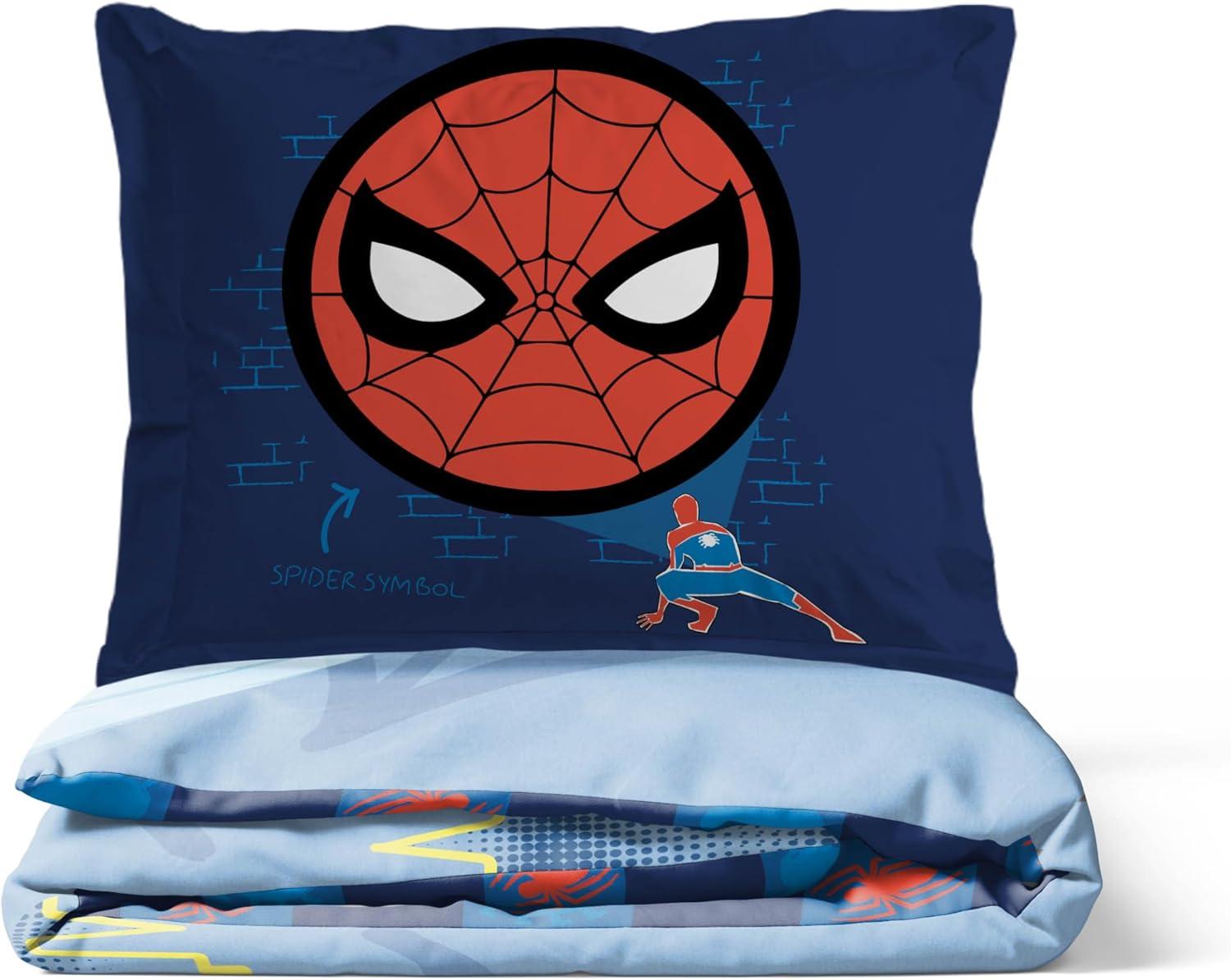 imageJay Franco Kids Duvet Cover Set 3 Piece Super Soft Bedding with Sham Pillowcase Cover ONLY Comforter Not Included Multi Bluey QueenBlue Spiderman