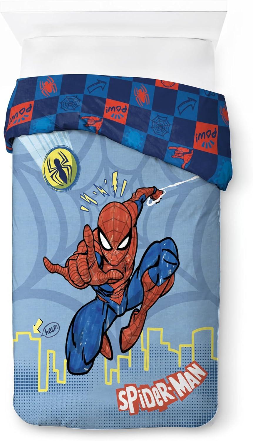 imageJay Franco Kids Duvet Cover Set 3 Piece Super Soft Bedding with Sham Pillowcase Cover ONLY Comforter Not Included Multi Bluey QueenBlue Spiderman