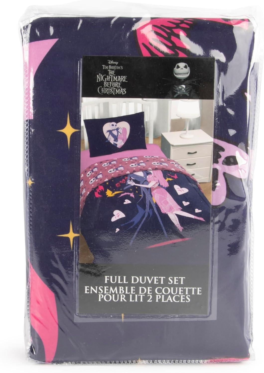 imageJay Franco Kids Duvet Cover Set 3 Piece Super Soft Bedding with Sham Pillowcase Cover ONLY Comforter Not Included Multi Bluey QueenPurple Nightmare Before Christmas