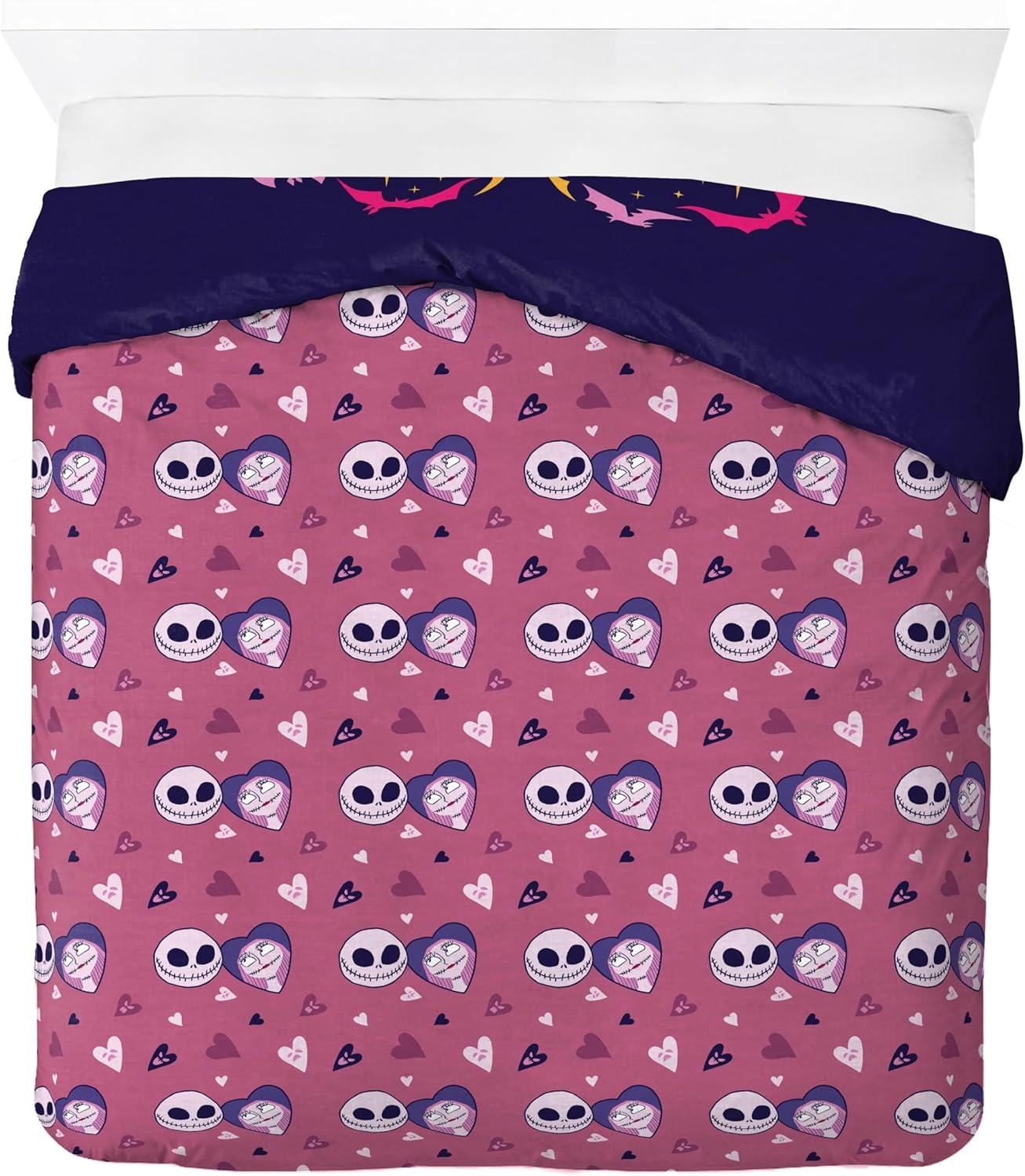 imageJay Franco Kids Duvet Cover Set 3 Piece Super Soft Bedding with Sham Pillowcase Cover ONLY Comforter Not Included Multi Bluey QueenPurple Nightmare Before Christmas