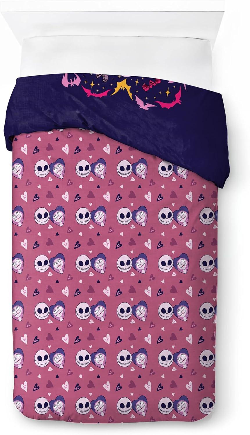 imageJay Franco Kids Duvet Cover Set 3 Piece Super Soft Bedding with Sham Pillowcase Cover ONLY Comforter Not Included Multi Bluey QueenPurple Nightmare Before Christmas
