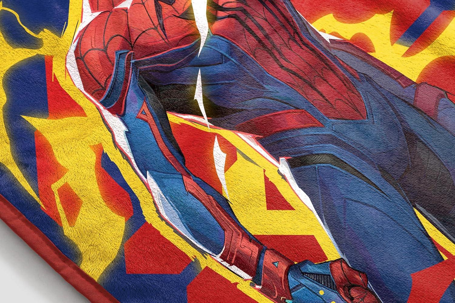 imageJay Franco Kids Plush Throw Blanket Soft amp Comfy Throw for Couch or Bed Cozy Home Dcor for Living Room amp Bedroom Multi Bluey 46x60 Throw BlanketBlue Marvel Rivals Spiderman