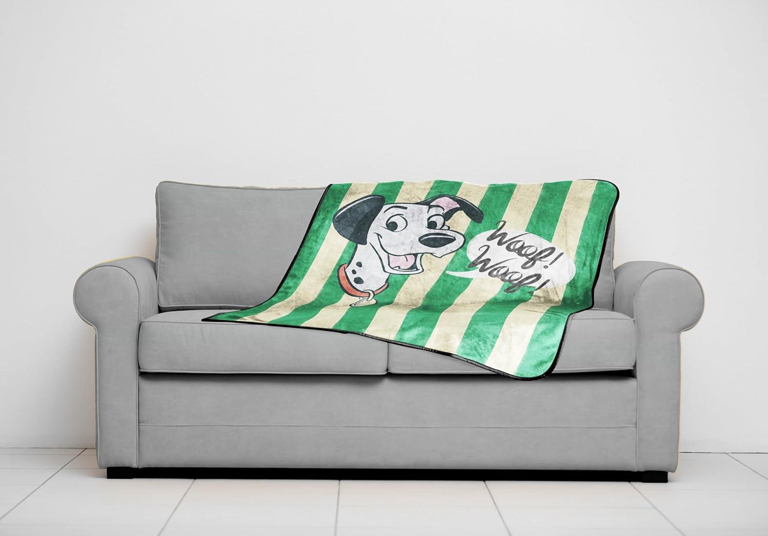 imageJay Franco Kids Plush Throw Blanket Soft amp Comfy Throw for Couch or Bed Cozy Home Dcor for Living Room amp Bedroom Multi Bluey 46x60 Throw BlanketMulti 101 Dalmatians