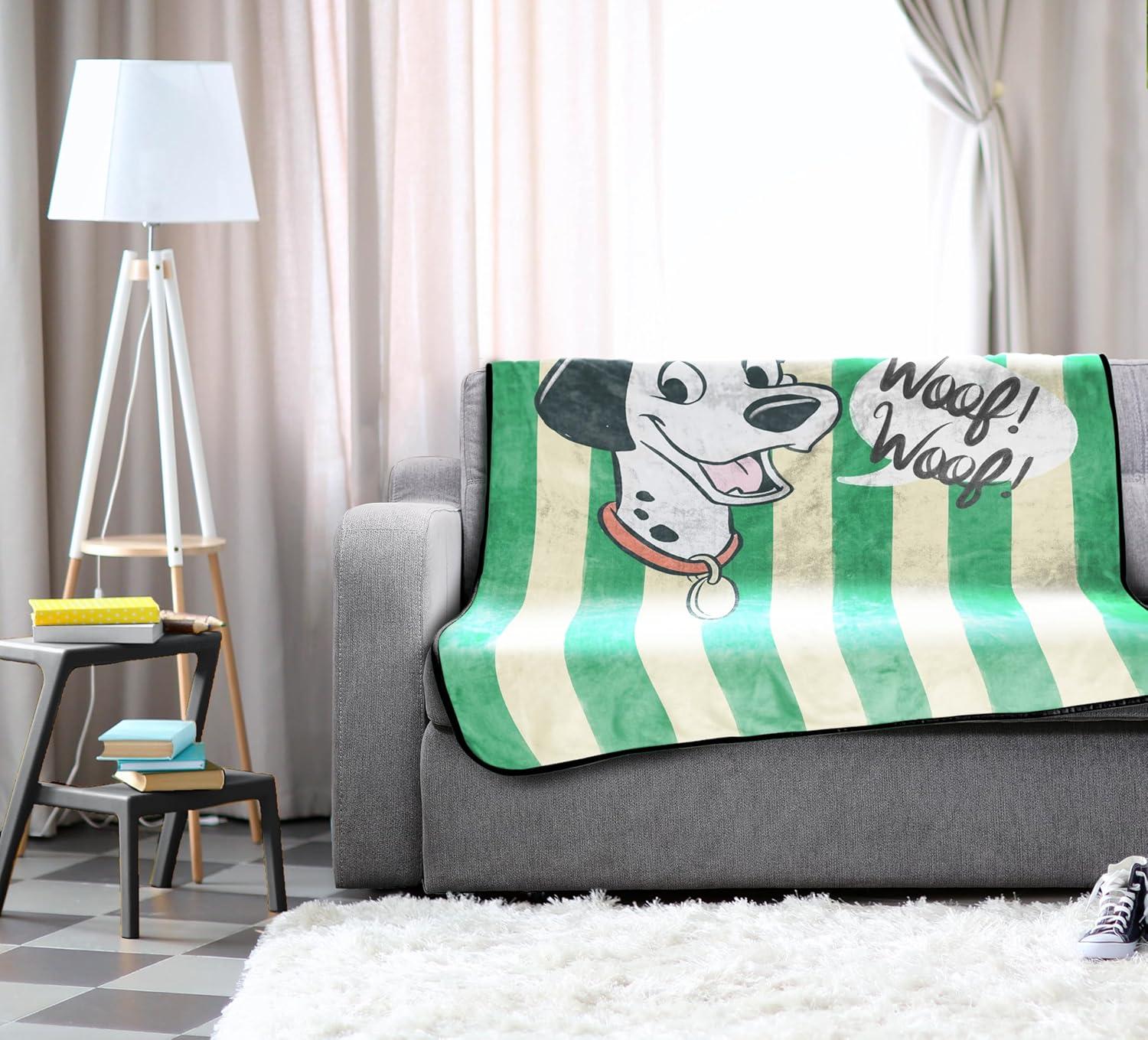 imageJay Franco Kids Plush Throw Blanket Soft amp Comfy Throw for Couch or Bed Cozy Home Dcor for Living Room amp Bedroom Multi Bluey 46x60 Throw BlanketMulti 101 Dalmatians