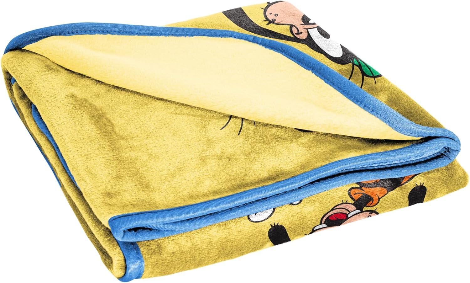 imageJay Franco Kids Plush Throw Blanket Soft amp Comfy Throw for Couch or Bed Cozy Home Dcor for Living Room amp Bedroom Multi Bluey 46x60 Throw BlanketYellow Mickey and Friends