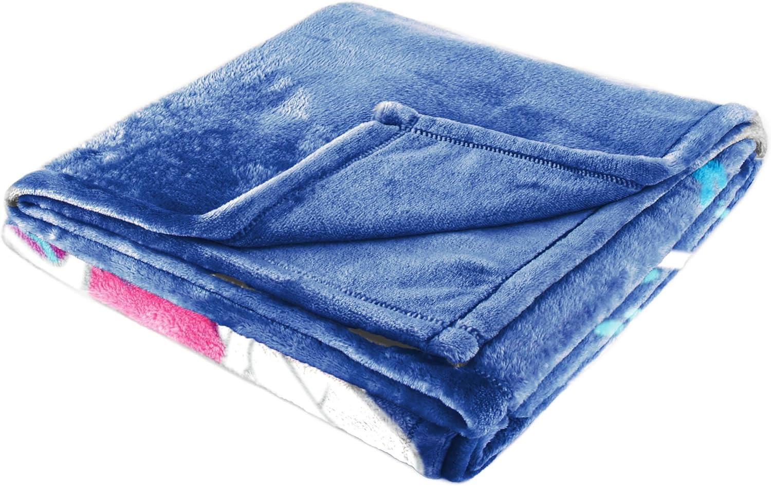 imageJay Franco Kids Plush Throw Blanket Soft amp Comfy Throw for Couch or Bed Cozy Home Dcor for Living Room amp Bedroom Multi Bluey 46x60 Throw BlanketBlue Ghost Spider