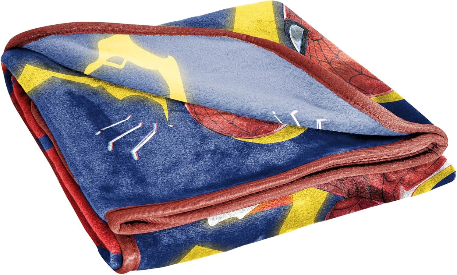 imageJay Franco Kids Plush Throw Blanket Soft amp Comfy Throw for Couch or Bed Cozy Home Dcor for Living Room amp Bedroom Multi Bluey 46x60 Throw BlanketBlue Marvel Rivals Spiderman
