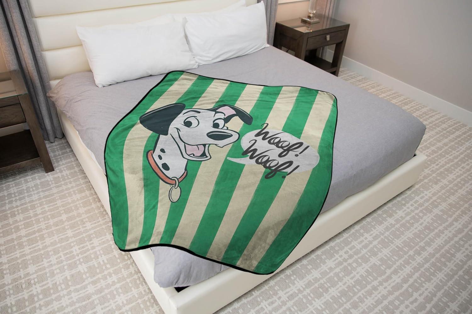 imageJay Franco Kids Plush Throw Blanket Soft amp Comfy Throw for Couch or Bed Cozy Home Dcor for Living Room amp Bedroom Multi Bluey 46x60 Throw BlanketMulti 101 Dalmatians
