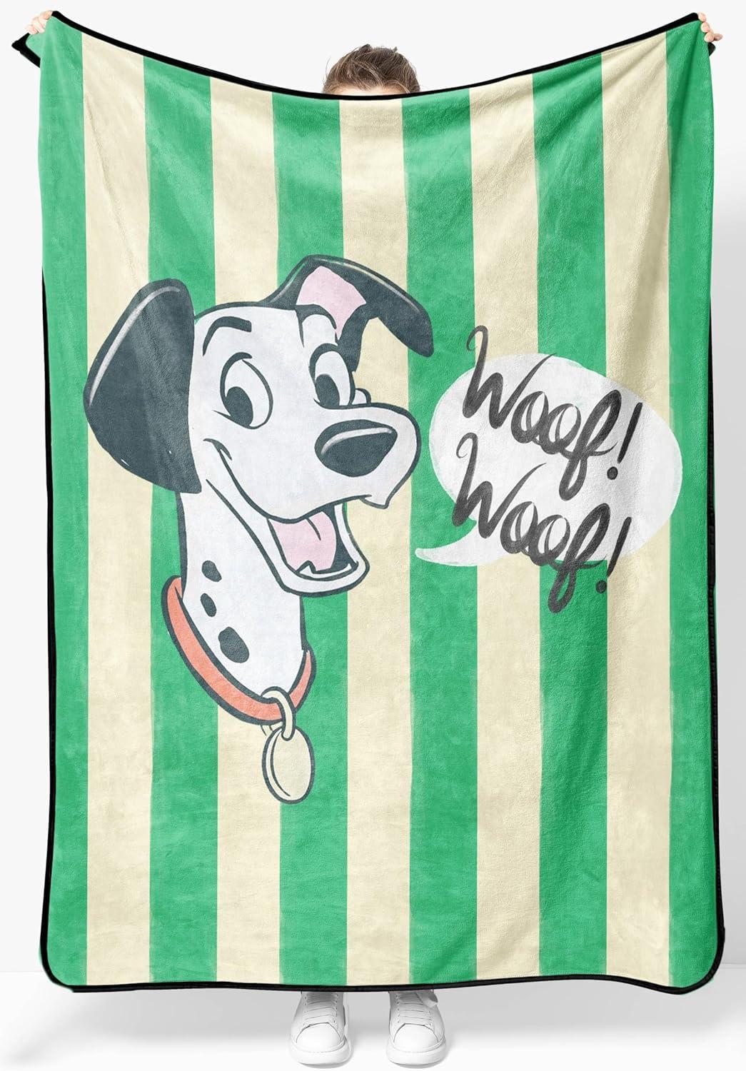 imageJay Franco Kids Plush Throw Blanket Soft amp Comfy Throw for Couch or Bed Cozy Home Dcor for Living Room amp Bedroom Multi Bluey 46x60 Throw BlanketMulti 101 Dalmatians