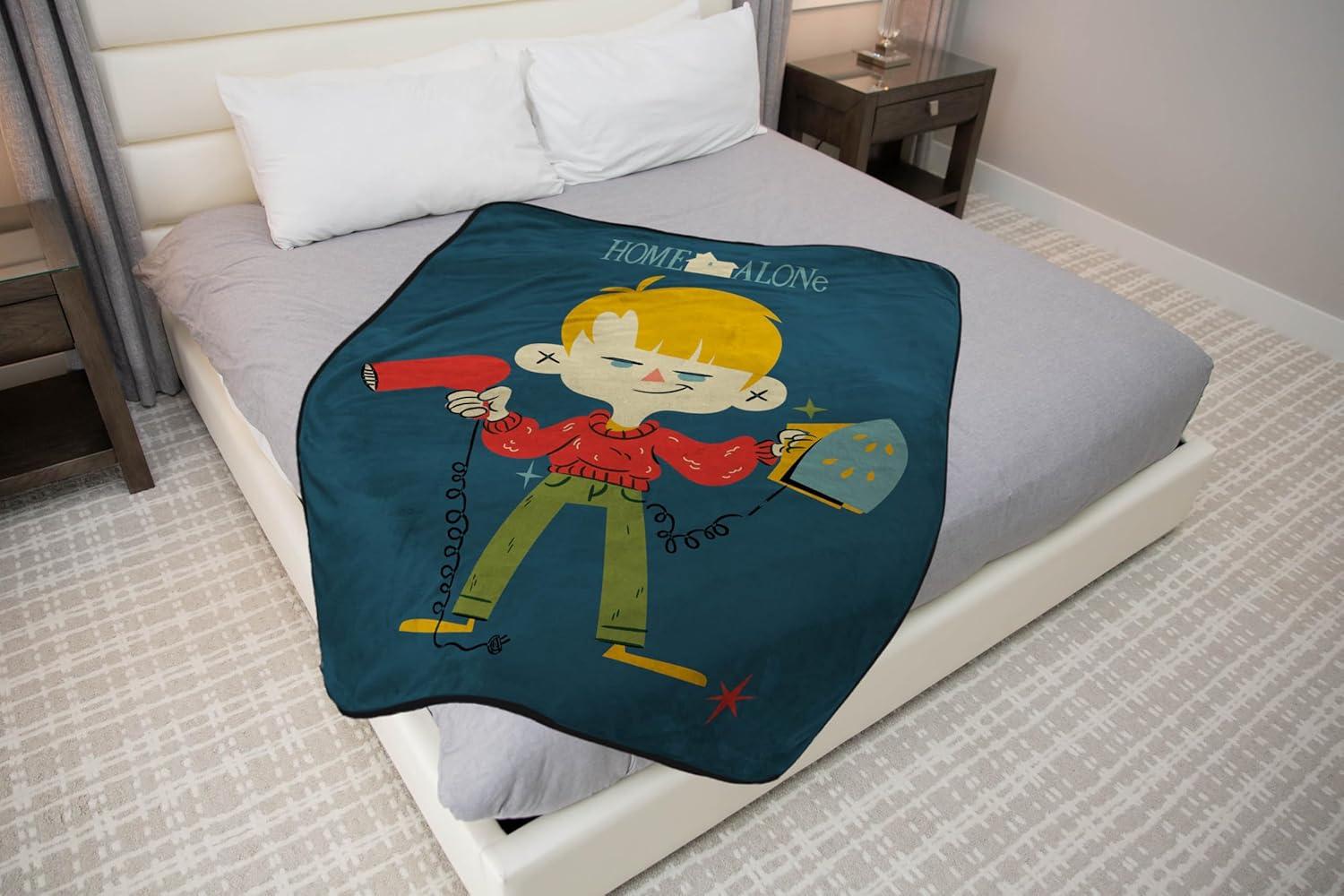 imageJay Franco Kids Plush Throw Blanket Soft amp Comfy Throw for Couch or Bed Cozy Home Dcor for Living Room amp Bedroom Multi Bluey 46x60 Throw BlanketBlue Home Alone
