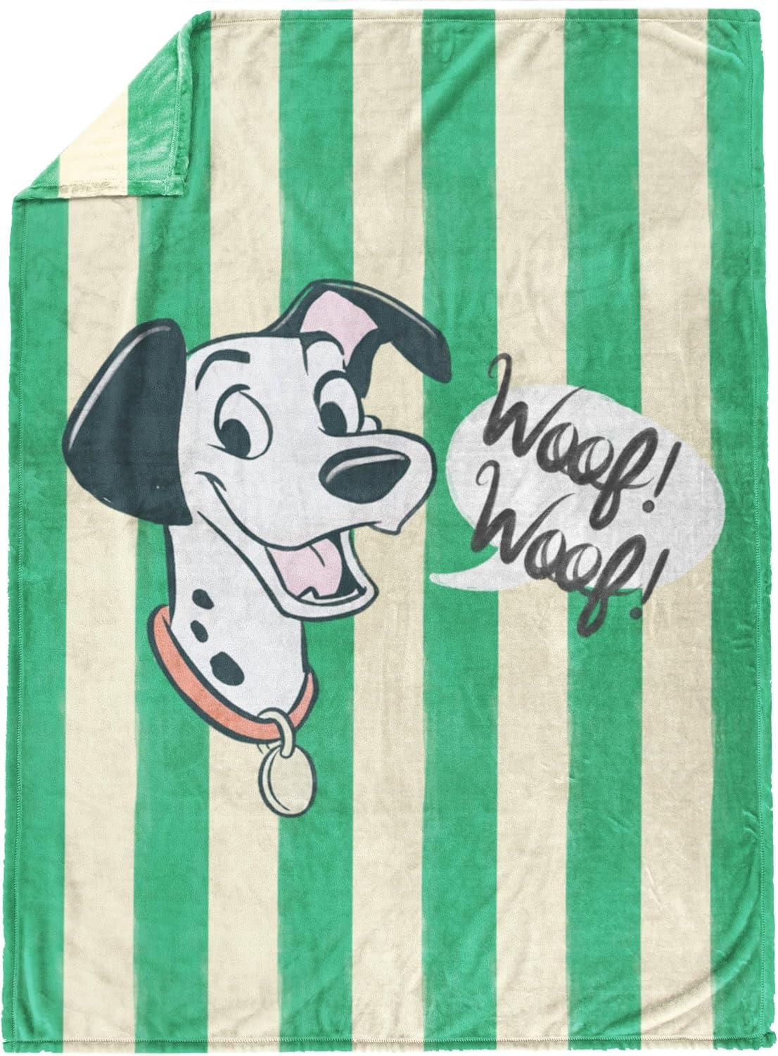 imageJay Franco Kids Plush Throw Blanket Soft amp Comfy Throw for Couch or Bed Cozy Home Dcor for Living Room amp Bedroom Multi Bluey 46x60 Throw BlanketMulti 101 Dalmatians