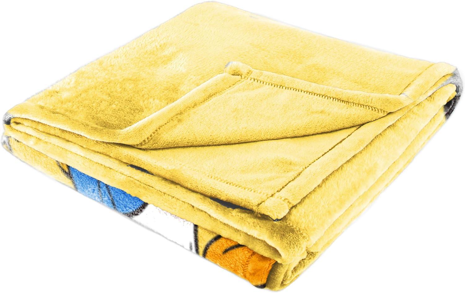 imageJay Franco Kids Plush Throw Blanket Soft amp Comfy Throw for Couch or Bed Cozy Home Dcor for Living Room amp Bedroom Multi Bluey 46x60 Throw BlanketYellow Mickey and Friends