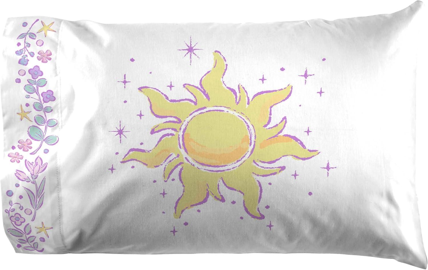 imageJay Franco Kids Sheet Set with Fitted Flat Sheets amp Pillow Cover UltraSoft Bedding with Pillowcase for Room Decor Blue Bluey amp Bingo 3 Piece TwinPurple Disney Princess Rapunzel