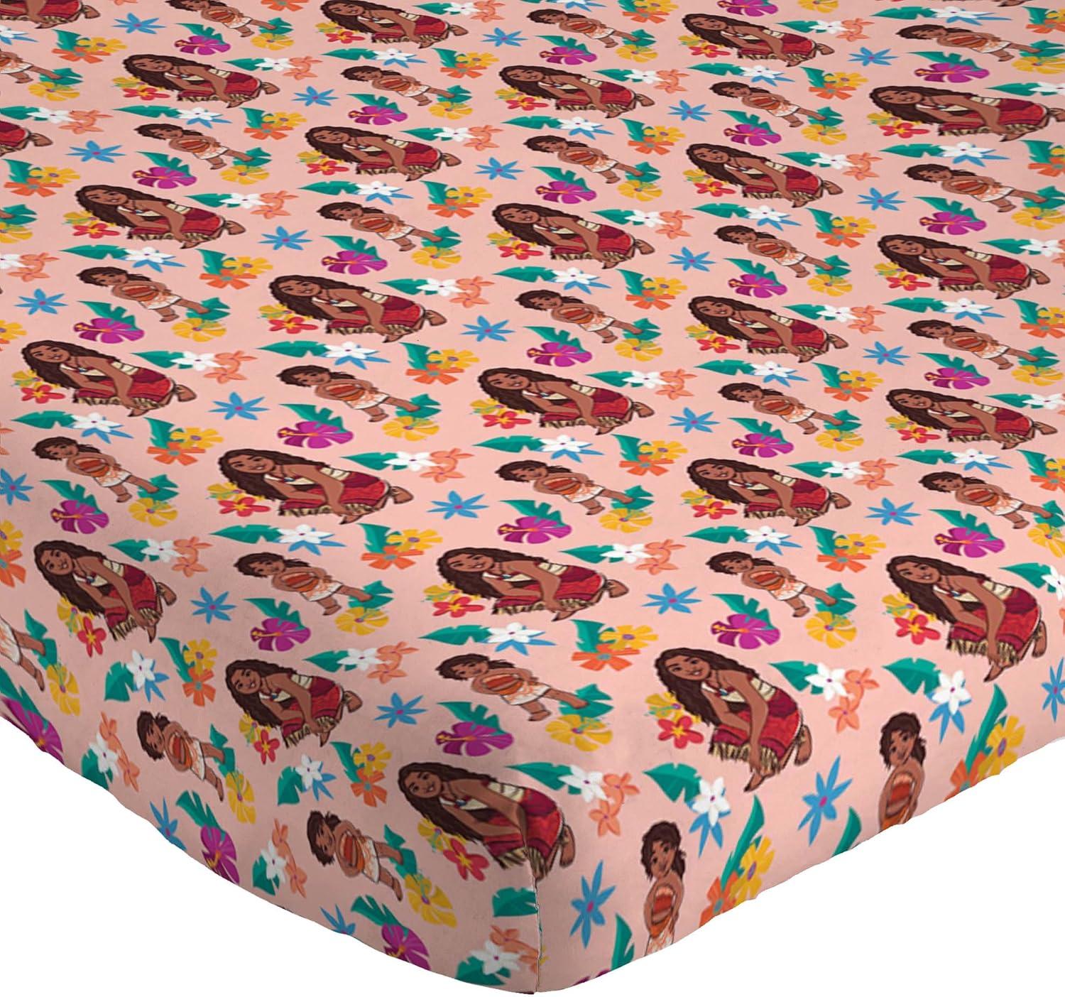 imageJay Franco Kids Sheet Set with Fitted Flat Sheets amp Pillow Cover UltraSoft Bedding with Pillowcase for Room Decor Blue Bluey amp Bingo 3 Piece TwinPink Moana