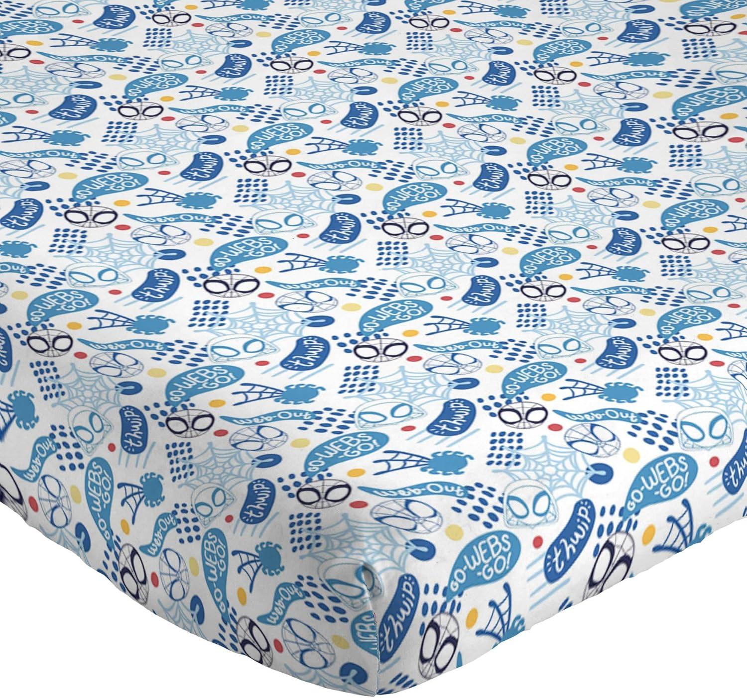 imageJay Franco Kids Sheet Set with Fitted Flat Sheets amp Pillow Cover UltraSoft Bedding with Pillowcase for Room Decor Blue Bluey amp Bingo 3 Piece TwinMulti Spidey Friends