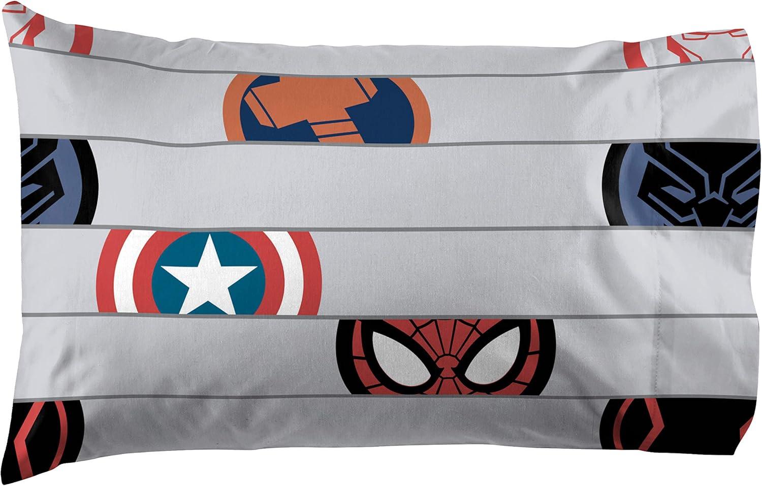 imageJay Franco Kids Sheet Set with Fitted Flat Sheets amp Pillow Cover UltraSoft Bedding with Pillowcase for Room Decor Blue Bluey amp Bingo 3 Piece TwinGray Avengers