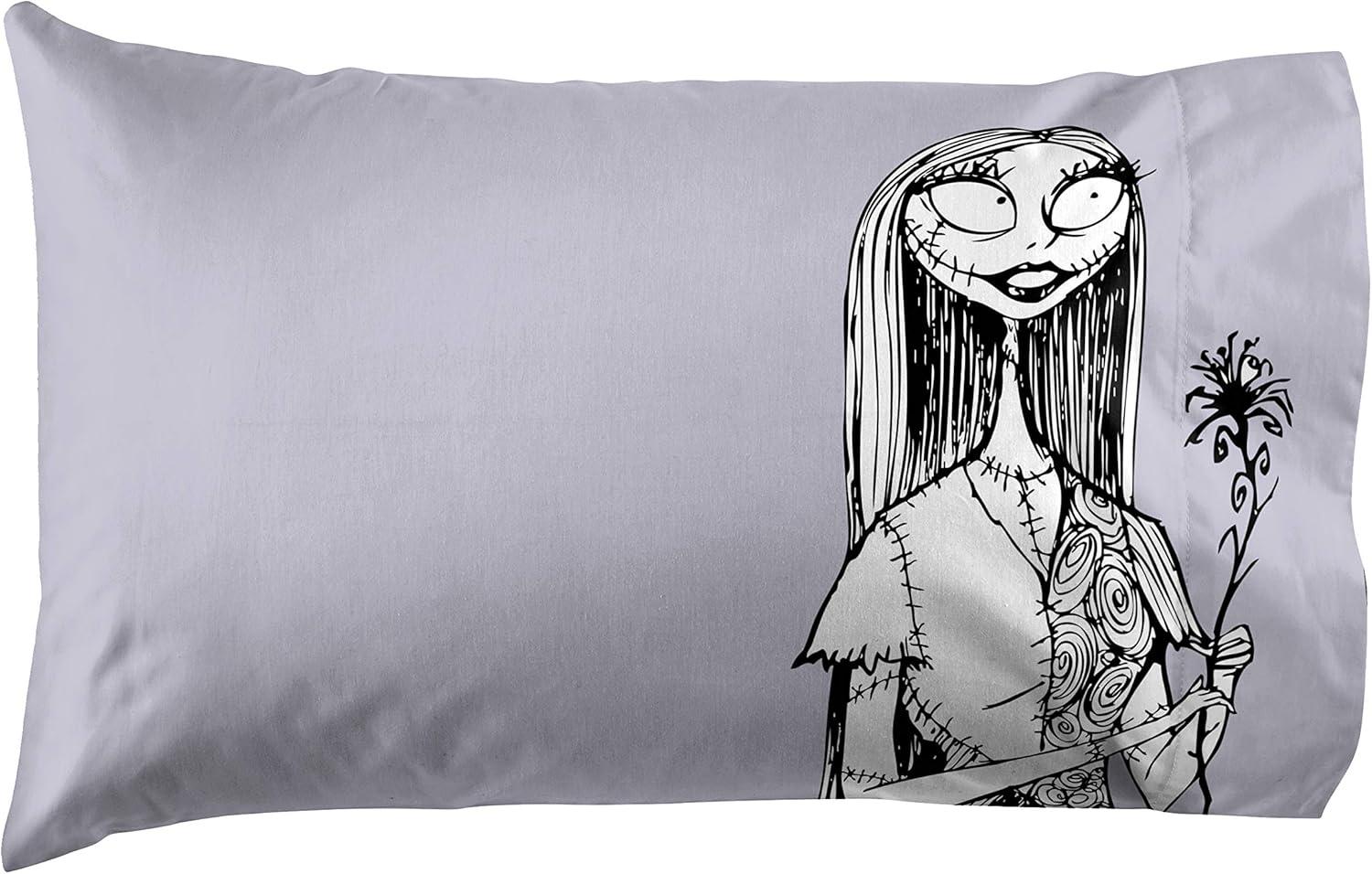 imageJay Franco Kids Sheet Set with Fitted Flat Sheets amp Pillow Cover UltraSoft Bedding with Pillowcase for Room Decor Blue Bluey amp Bingo 3 Piece TwinWhite Nightmare Before Christmas
