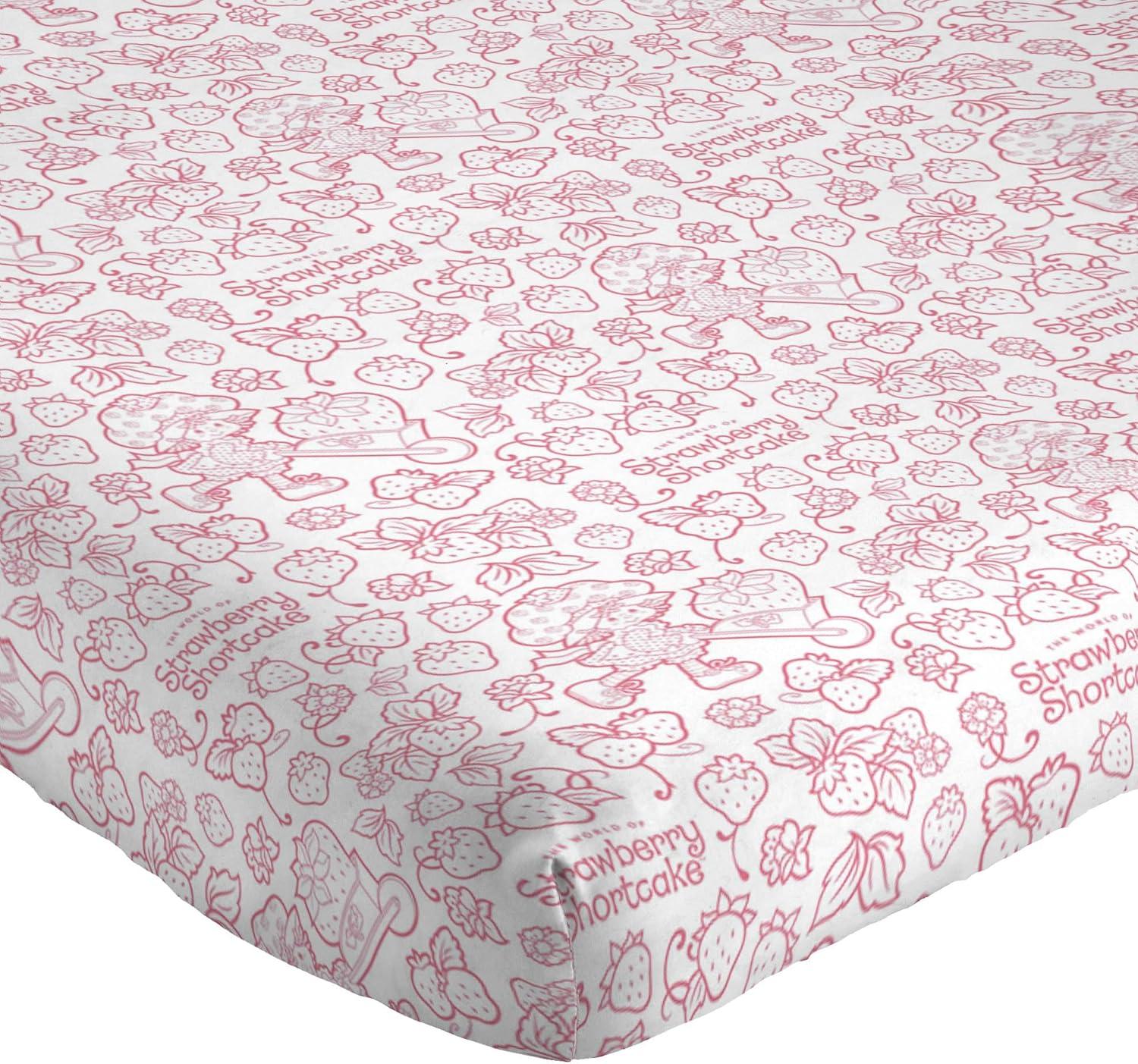 imageJay Franco Kids Sheet Set with Fitted Flat Sheets amp Pillow Cover UltraSoft Bedding with Pillowcase for Room Decor Blue Bluey amp Bingo 3 Piece TwinPink Strawberry Shortcake