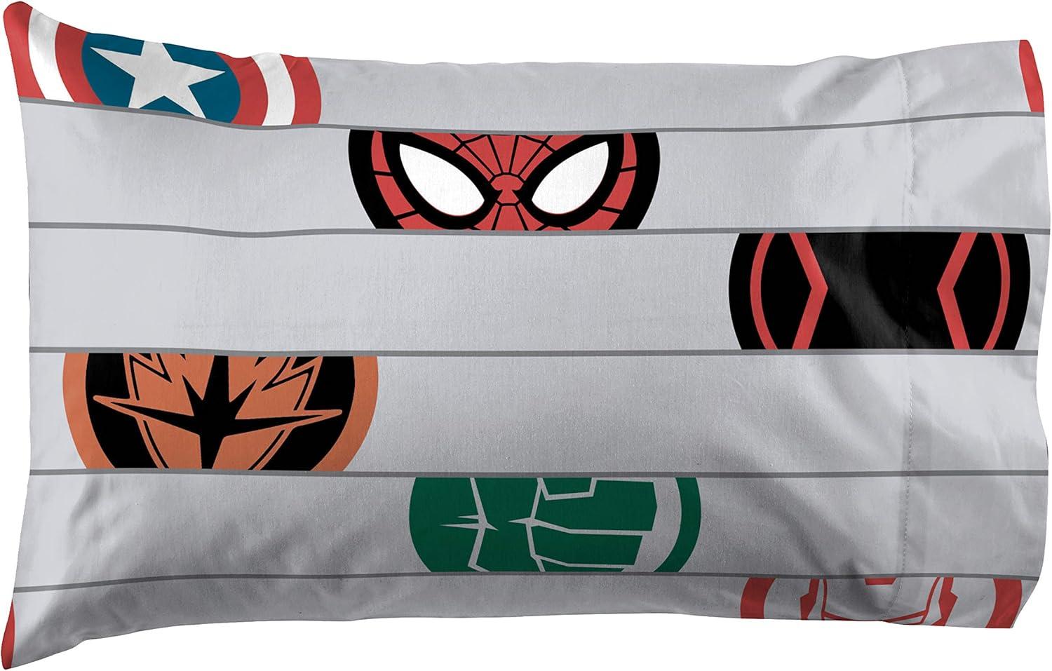 imageJay Franco Kids Sheet Set with Fitted Flat Sheets amp Pillow Cover UltraSoft Bedding with Pillowcase for Room Decor Blue Bluey amp Bingo 3 Piece TwinGray Avengers