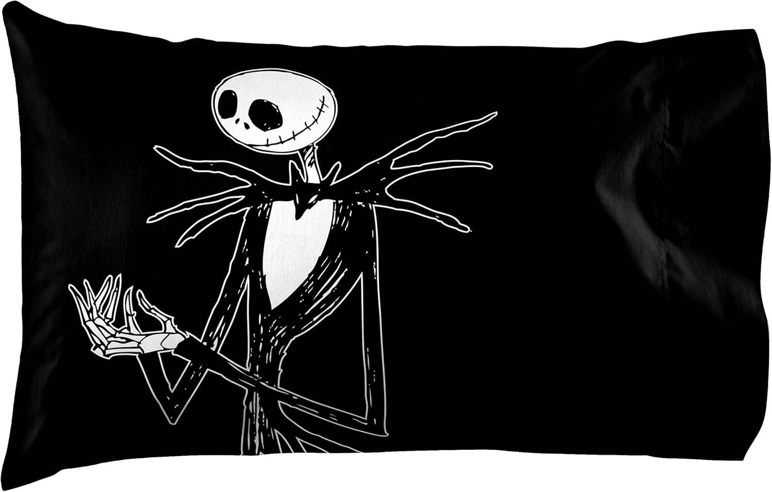 imageJay Franco Kids Sheet Set with Fitted Flat Sheets amp Pillow Cover UltraSoft Bedding with Pillowcase for Room Decor Blue Bluey amp Bingo 3 Piece TwinWhite Nightmare Before Christmas