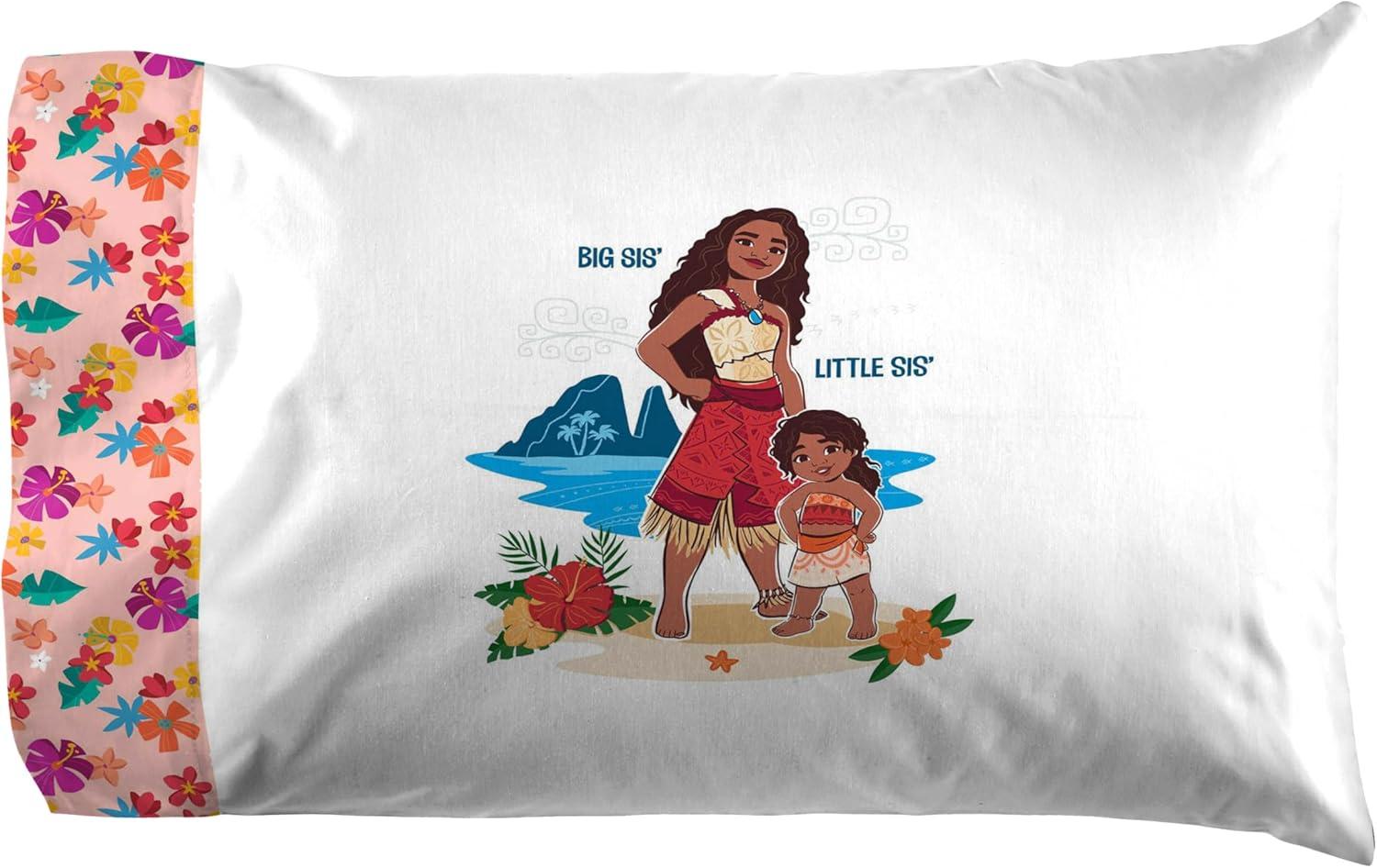 imageJay Franco Kids Sheet Set with Fitted Flat Sheets amp Pillow Cover UltraSoft Bedding with Pillowcase for Room Decor Blue Bluey amp Bingo 3 Piece TwinPink Moana