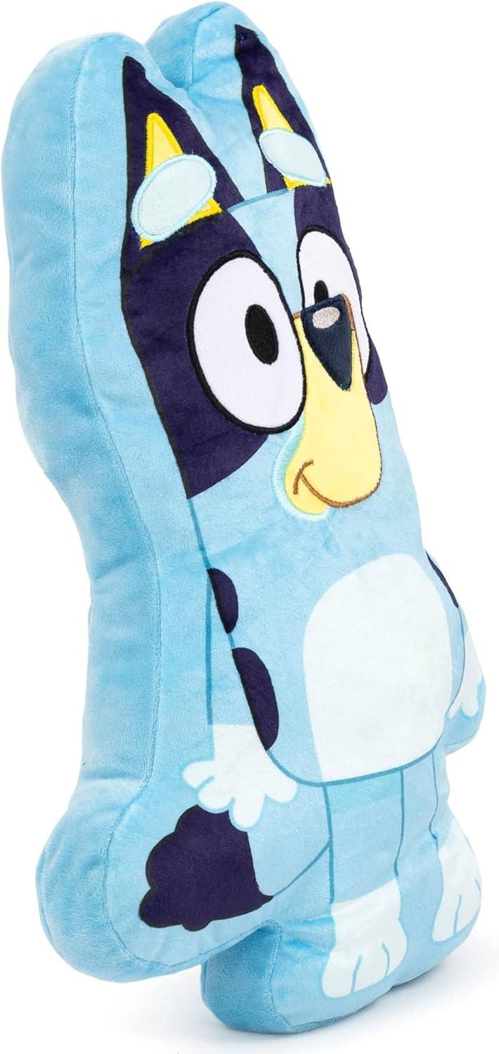 imageJay Franco Polyester Bluey Shaped Decorative Pillow Kids Super Soft Throw Plush Pillow Measures 17 Inches Official Bluey ProductBlue Bluey
