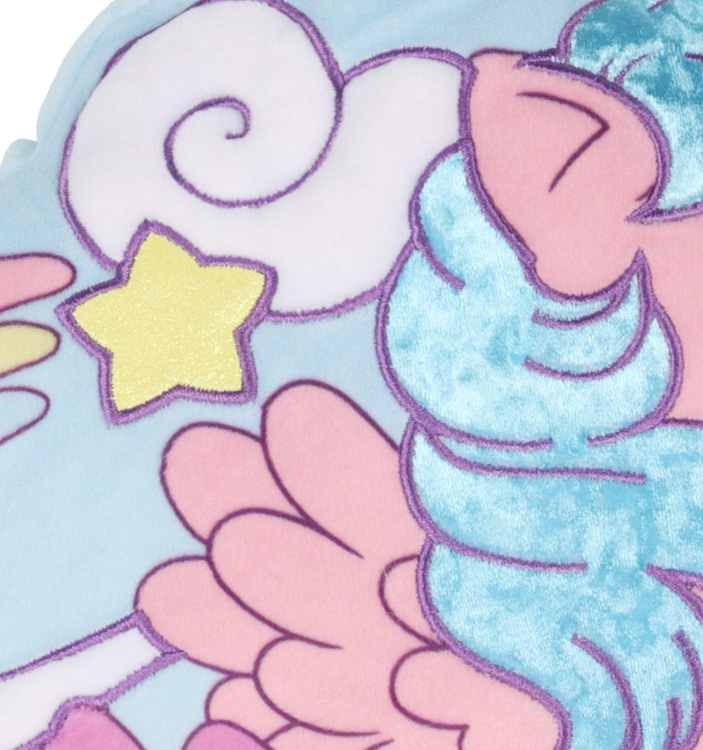 imageJay Franco Polyester Bluey Shaped Decorative Pillow Kids Super Soft Throw Plush Pillow Measures 17 Inches Official Bluey ProductBlue My Little Pony