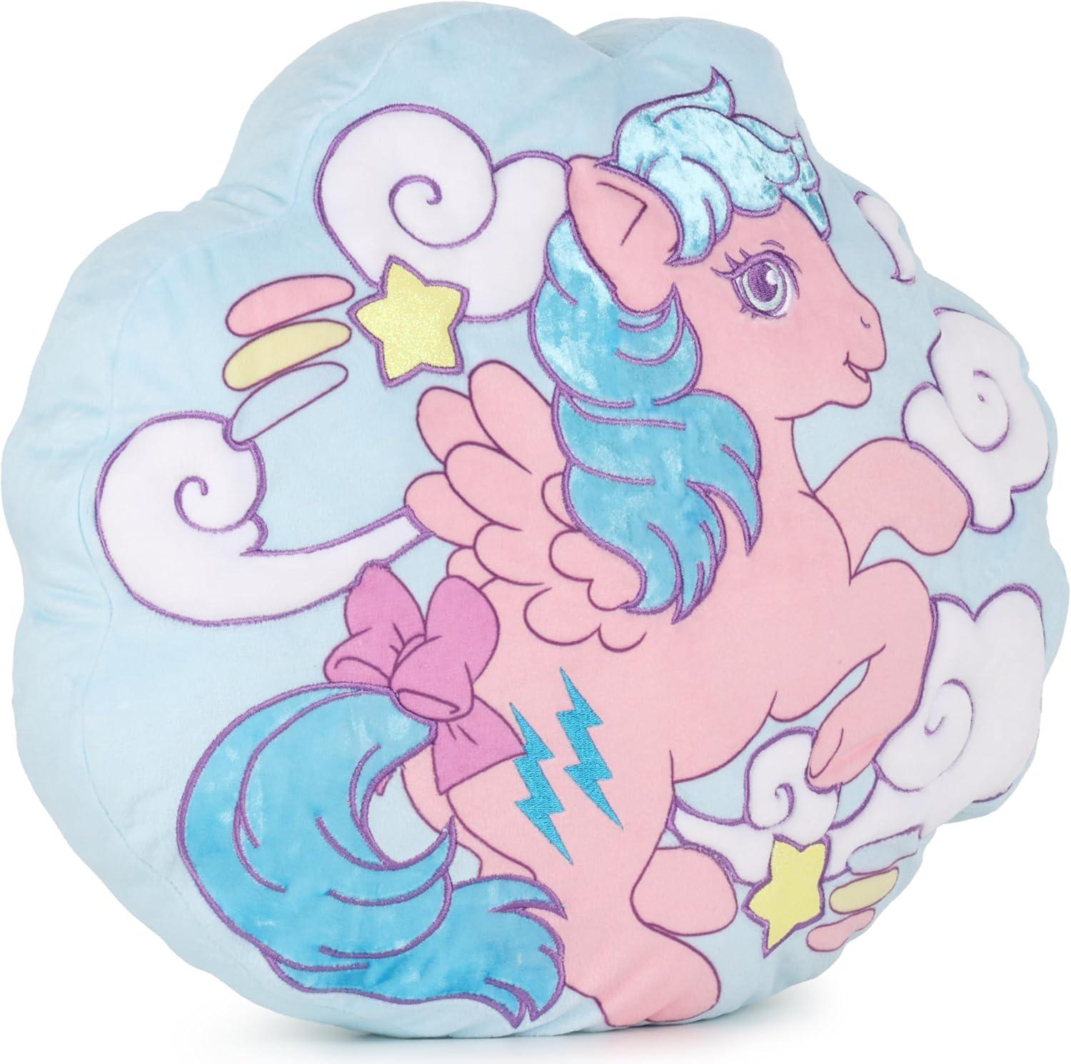 imageJay Franco Polyester Bluey Shaped Decorative Pillow Kids Super Soft Throw Plush Pillow Measures 17 Inches Official Bluey ProductBlue My Little Pony