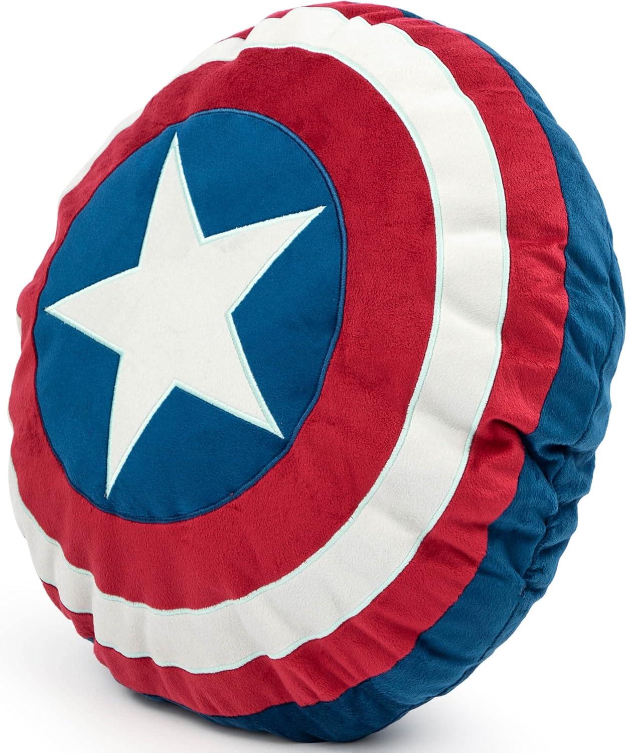 imageJay Franco Polyester Bluey Shaped Decorative Pillow Kids Super Soft Throw Plush Pillow Measures 17 Inches Official Bluey ProductMulti Captain America