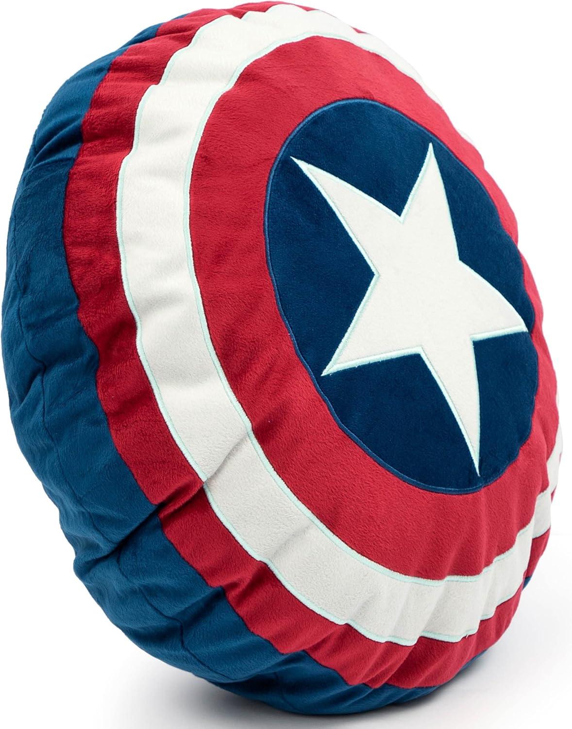 imageJay Franco Polyester Bluey Shaped Decorative Pillow Kids Super Soft Throw Plush Pillow Measures 17 Inches Official Bluey ProductMulti Captain America