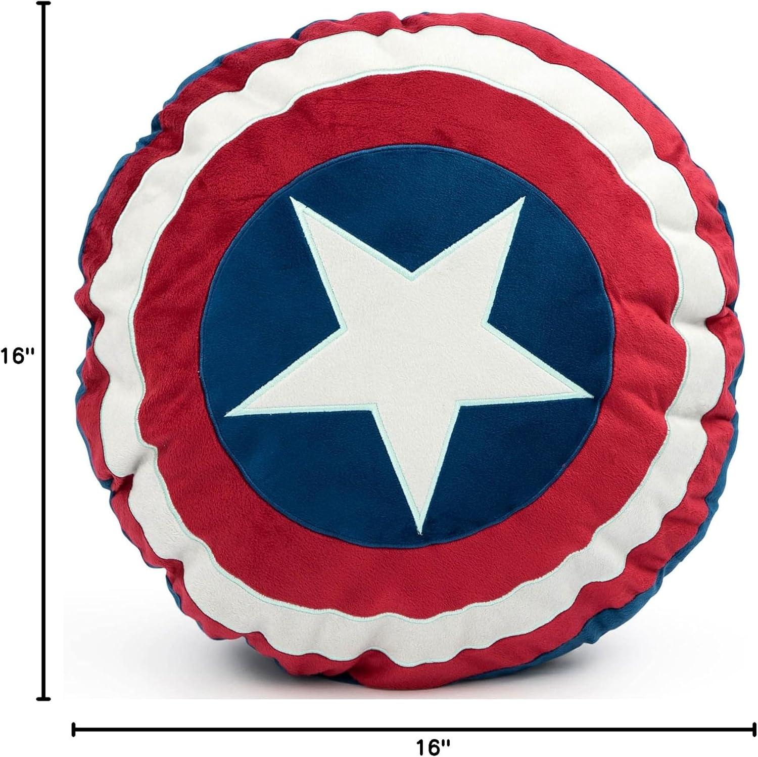 imageJay Franco Polyester Bluey Shaped Decorative Pillow Kids Super Soft Throw Plush Pillow Measures 17 Inches Official Bluey ProductMulti Captain America